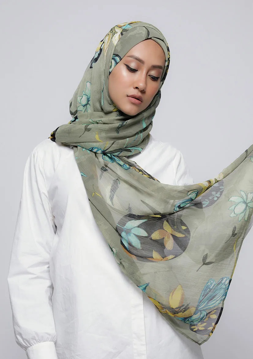 Love Is In The Air - Printed Crinkled Chiffon