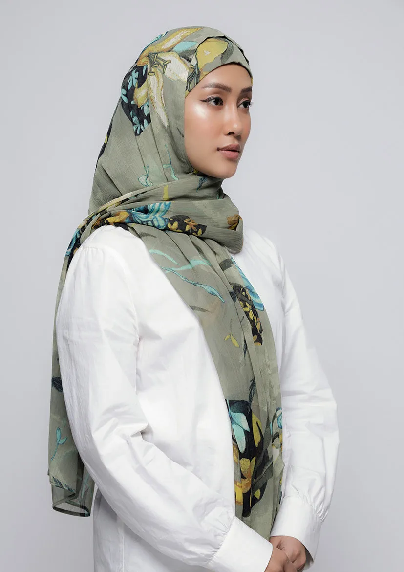 Love Is In The Air - Printed Crinkled Chiffon
