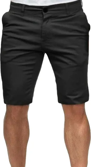Maiyifu-GJ Men's Modern Stretch Denim Shorts Knee Length Slim Fit Jean Shorts Summer Fashion Short Pants