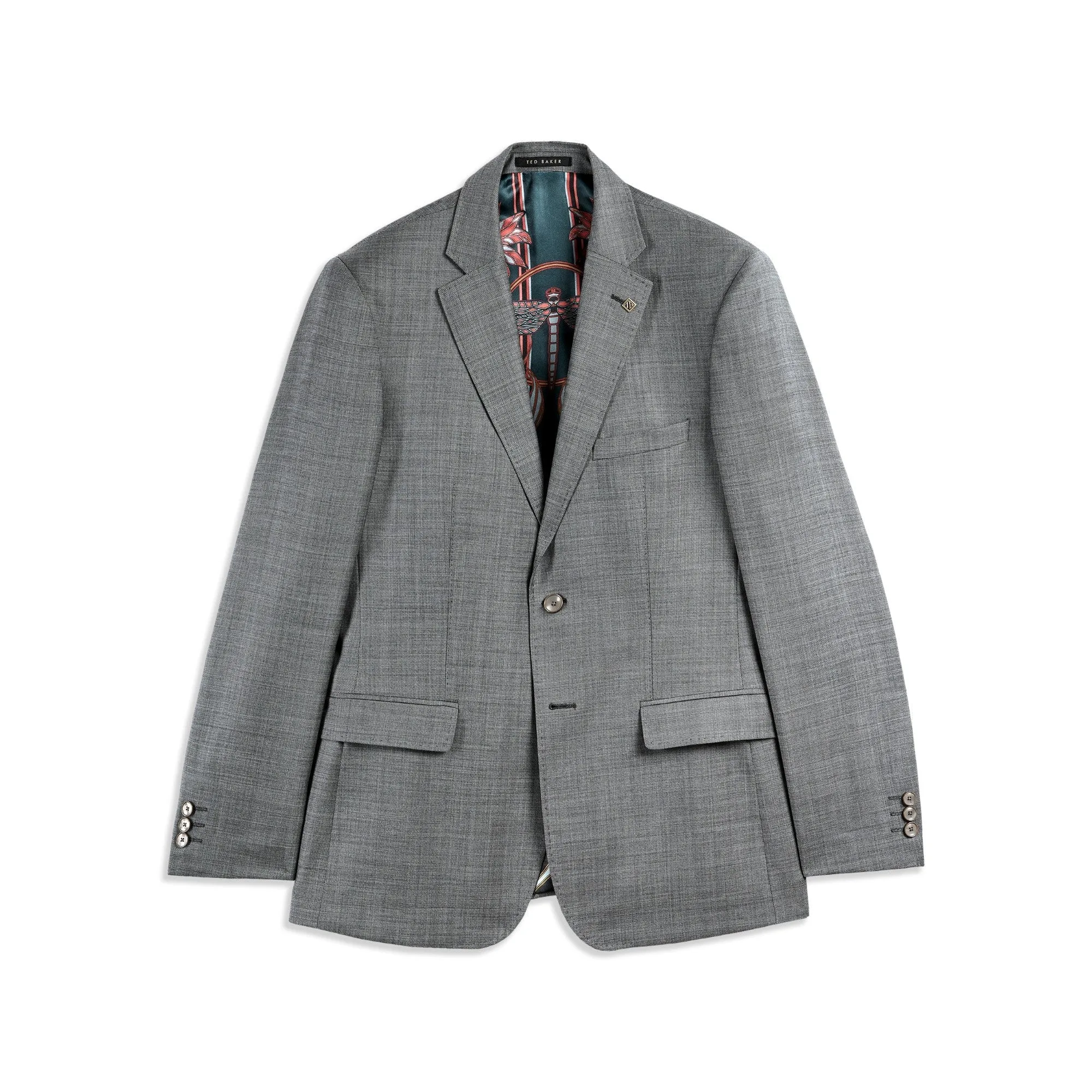 Men Hectorj-Modern Fit Debonair Sharkskin Suit Jacket - Grey