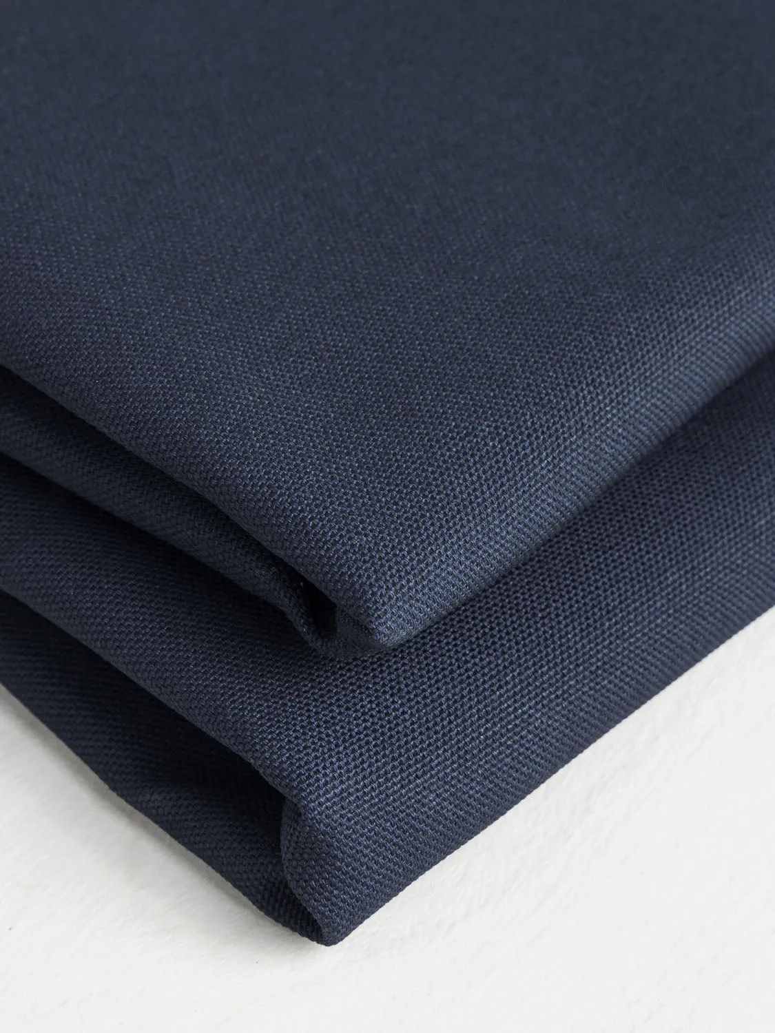 Midweight Organic Cotton Canvas - True Navy