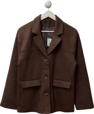 New Look Brown Soft Faux Suede Lightweight Blazer UK 12
