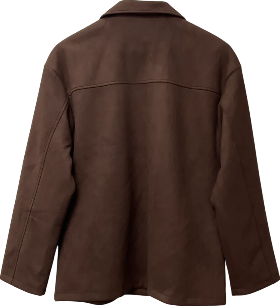 New Look Brown Soft Faux Suede Lightweight Blazer UK 12