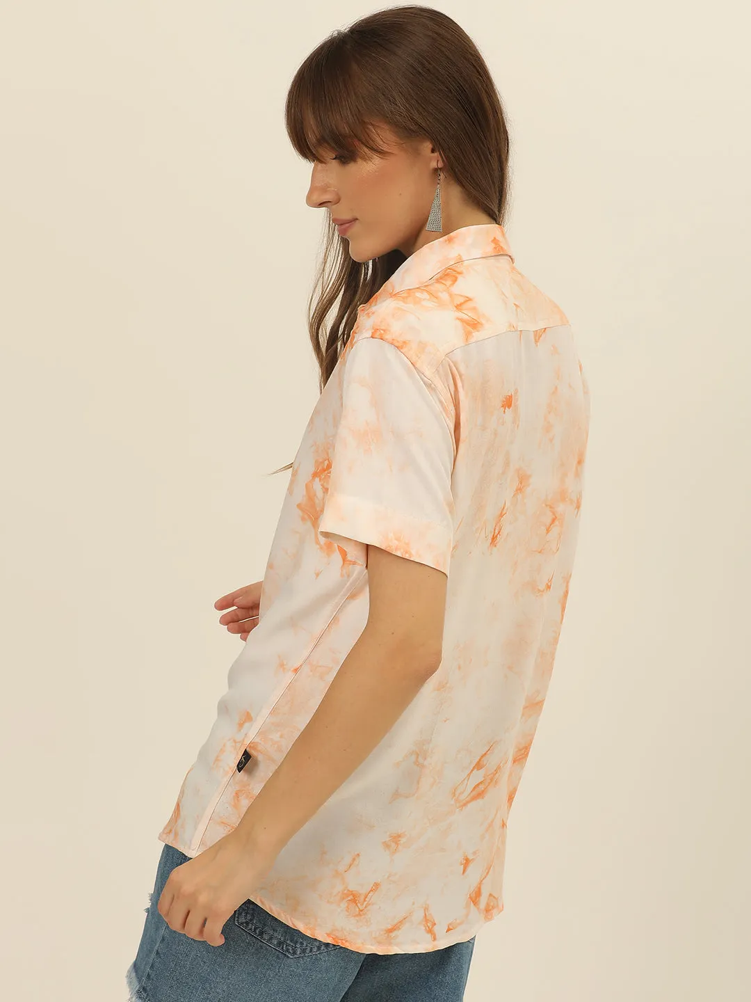 Pastel Hand Tie Dye Rayon Women Shirt