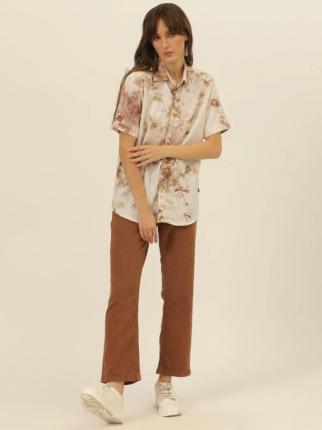 Pastel Hand Tie Dye Rayon Women Shirt