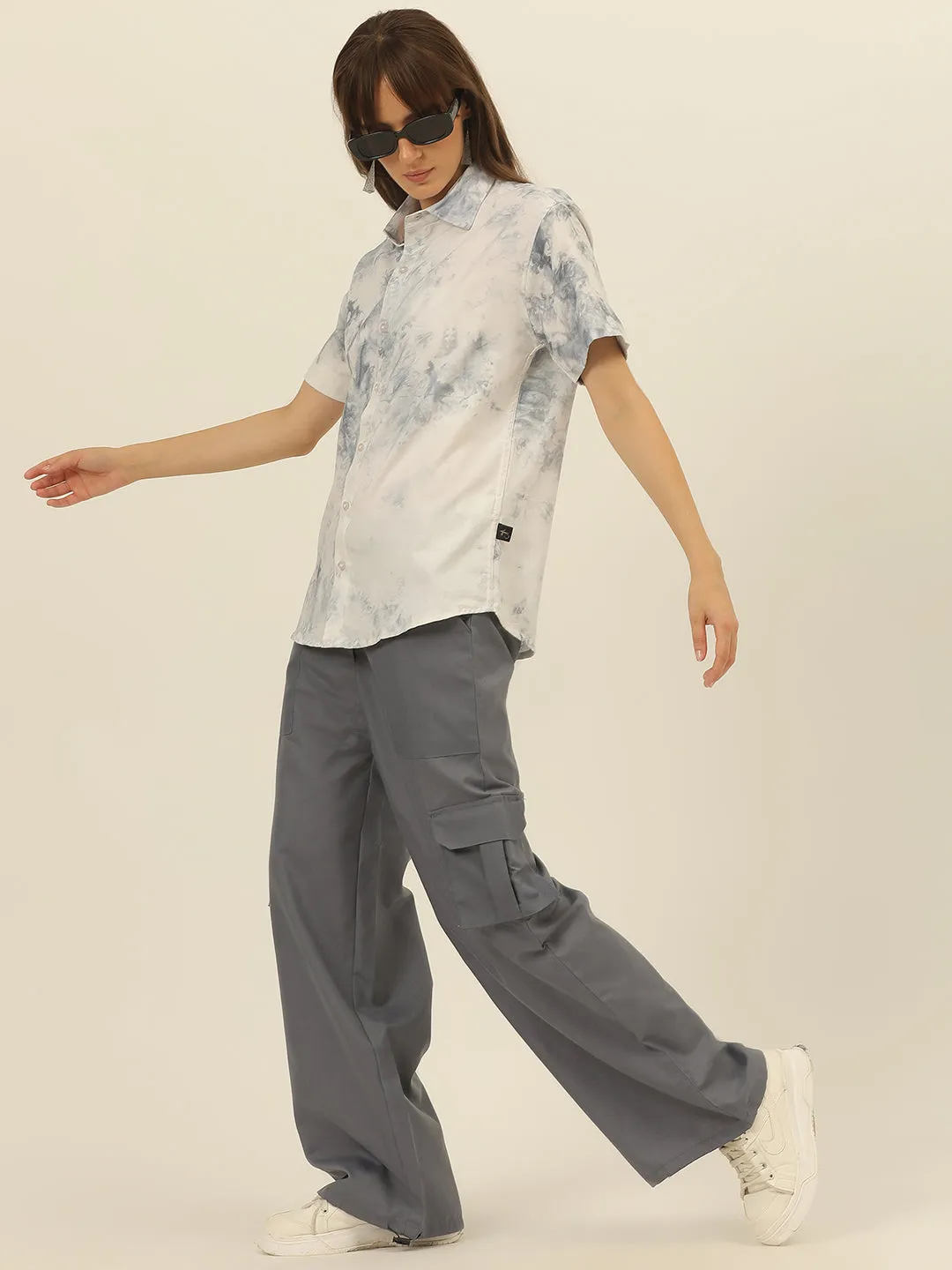 Pastel Hand Tie Dye Rayon Women Shirt