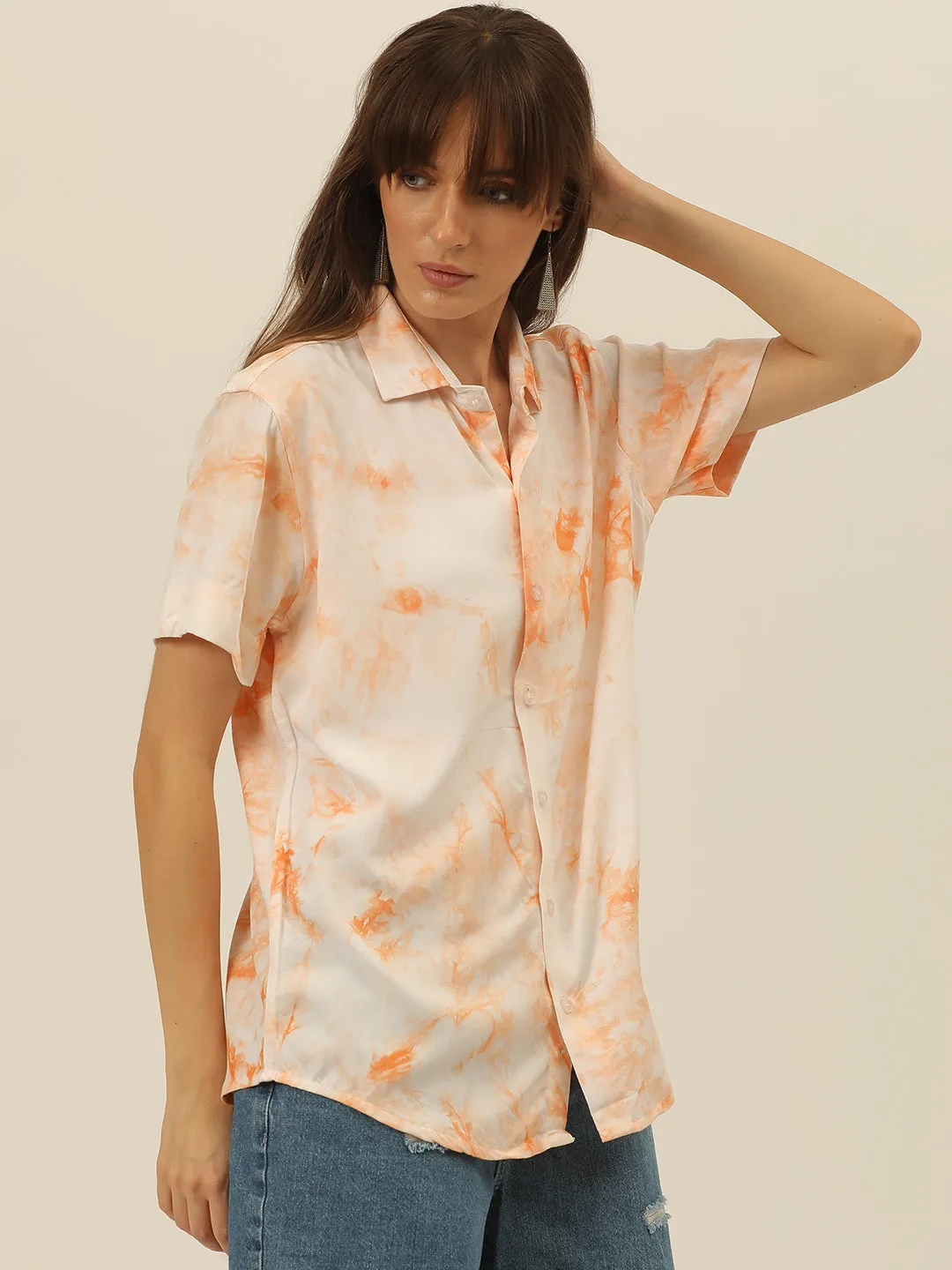 Pastel Hand Tie Dye Rayon Women Shirt