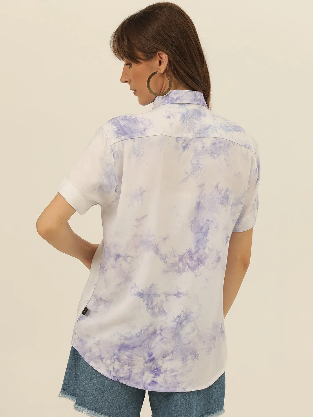 Pastel Hand Tie Dye Rayon Women Shirt
