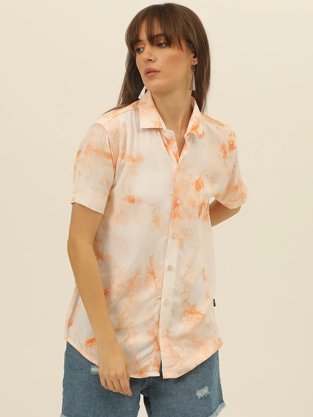 Pastel Hand Tie Dye Rayon Women Shirt