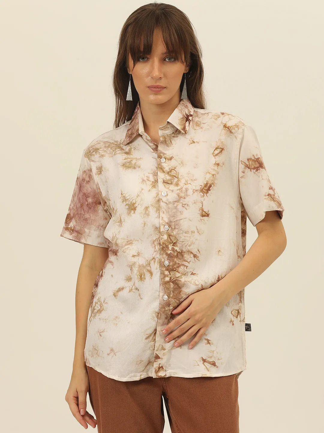 Pastel Hand Tie Dye Rayon Women Shirt