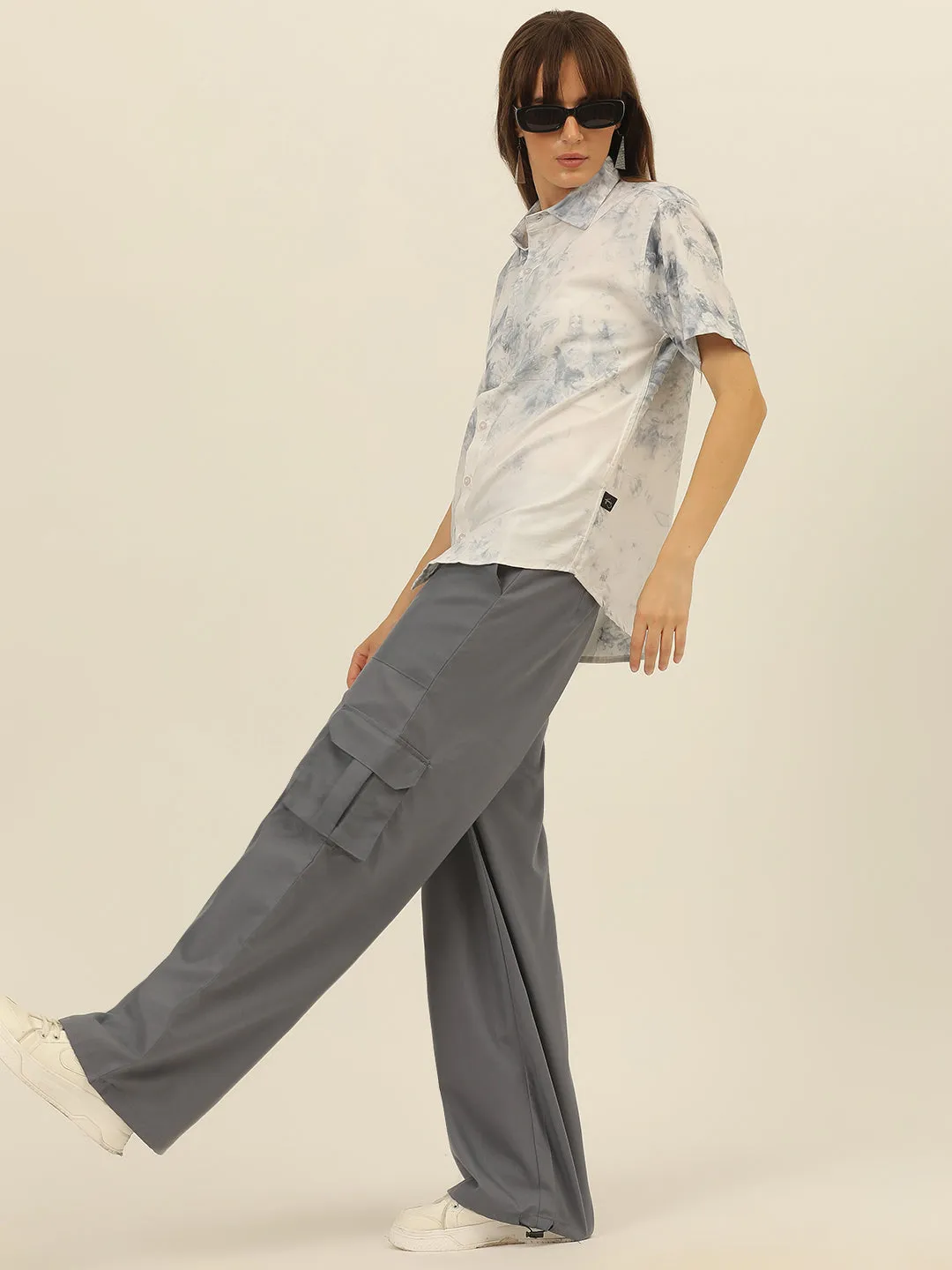 Pastel Hand Tie Dye Rayon Women Shirt