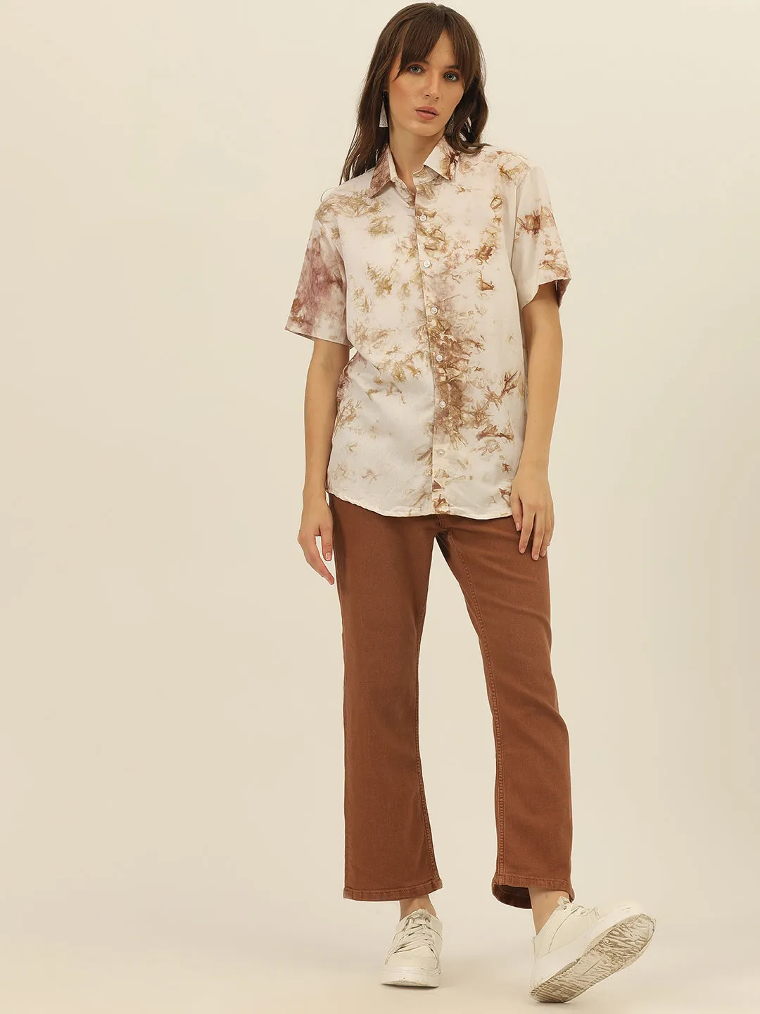Pastel Hand Tie Dye Rayon Women Shirt
