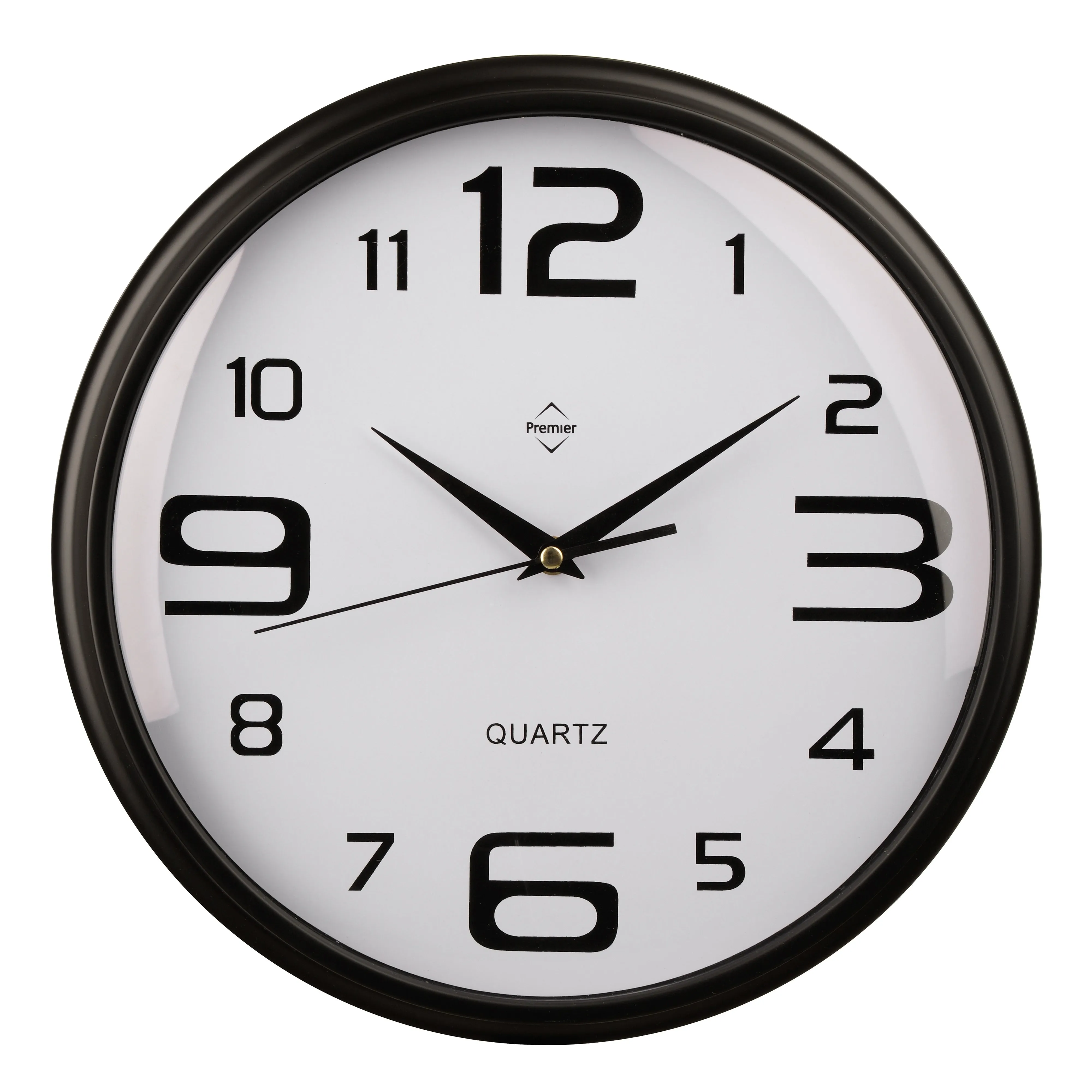 PREMIER 35.6CM DIA ROUND WALL CLOCK