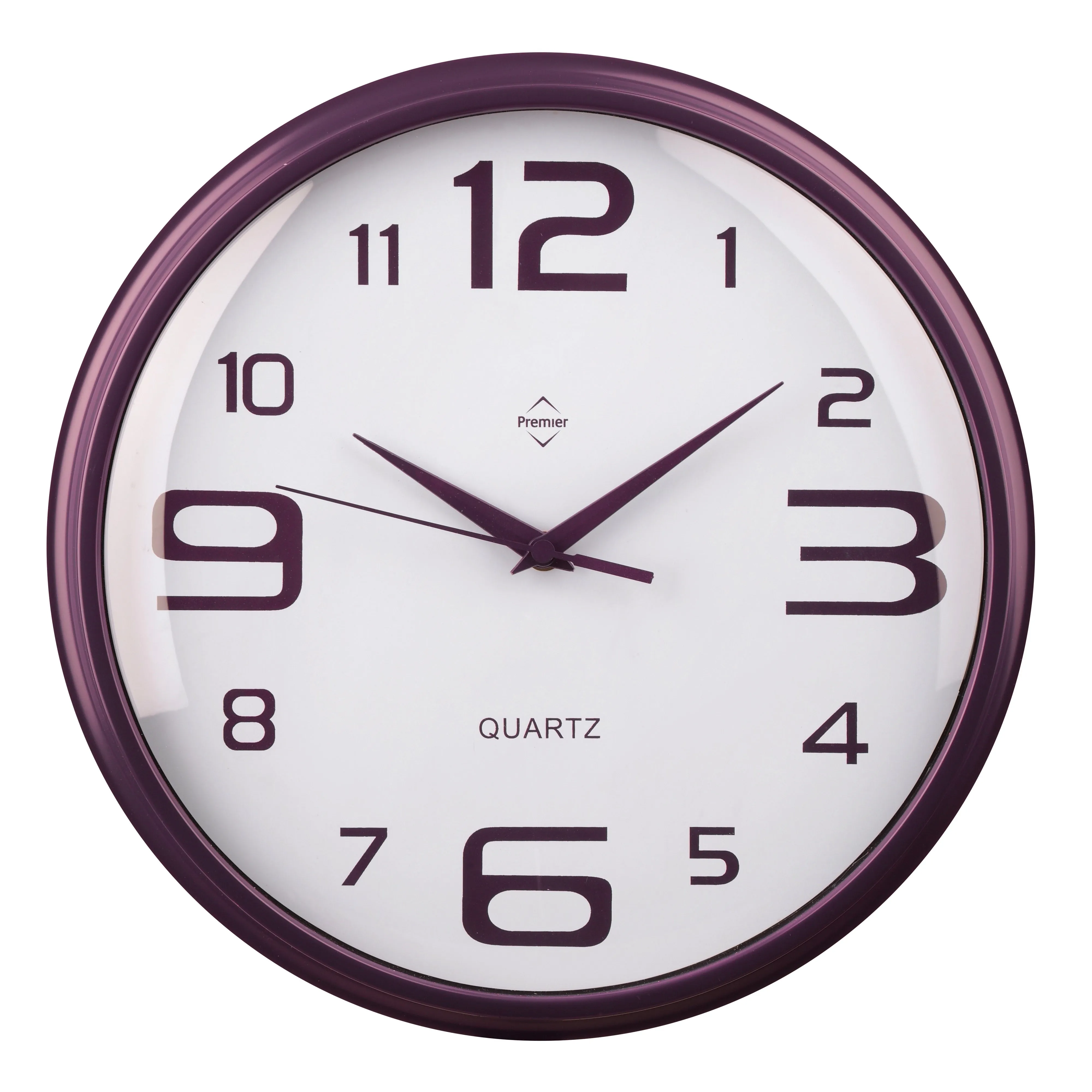 PREMIER 35.6CM DIA ROUND WALL CLOCK
