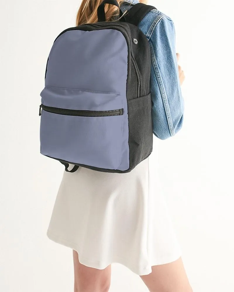 Shaded Pale Pastel Blue Gray Canvas Backpack | C30M22Y0K30
