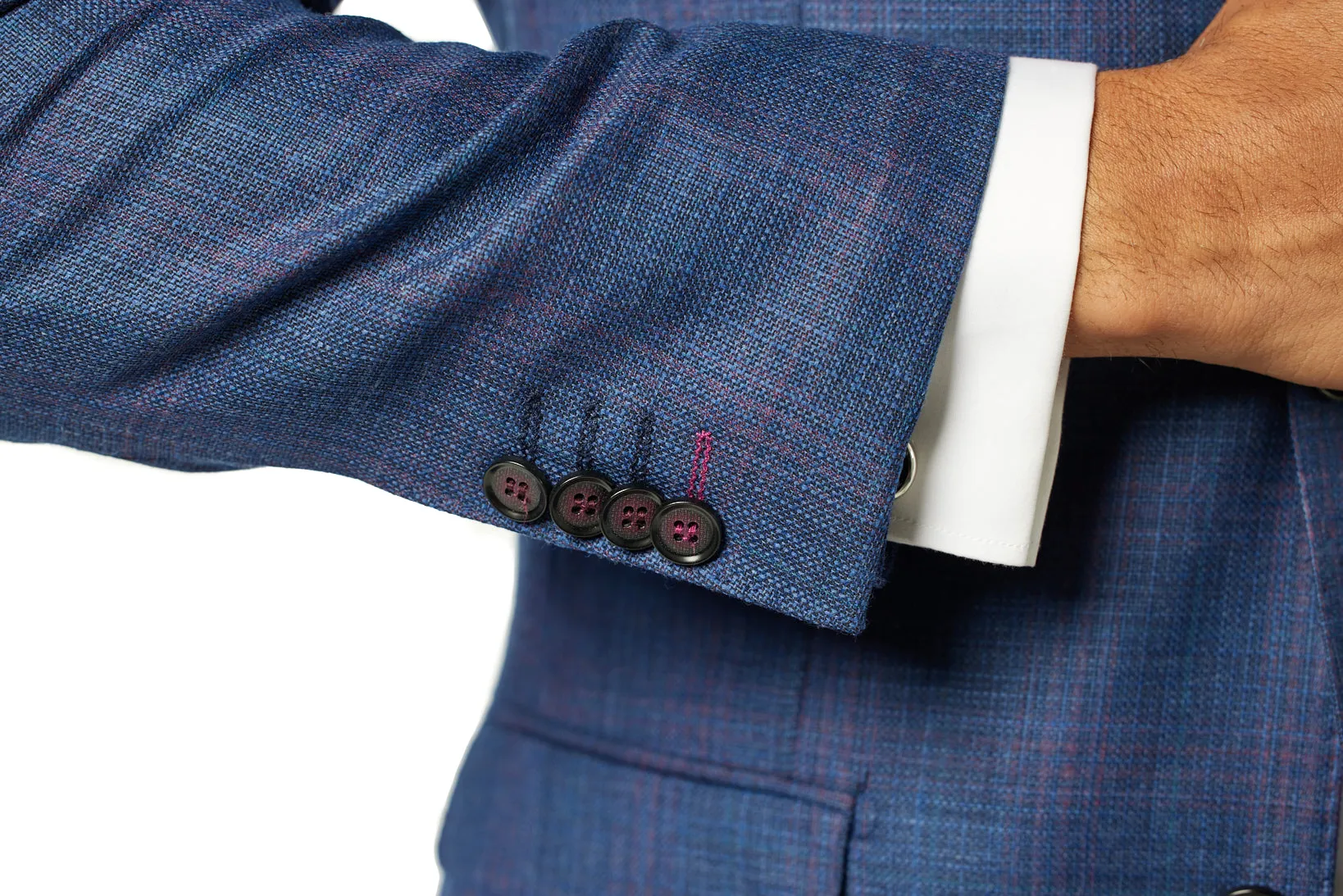 Slim Fit Blue and Lavender Hopweave Sport Jacket  GB-SJ-347