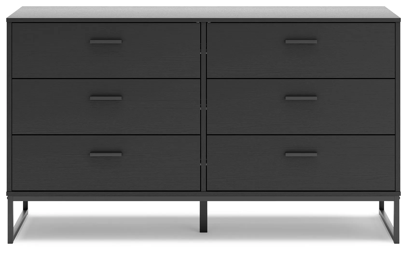 Socalle Queen Platform Bed with Dresser, Chest and 2 Nightstands in Black