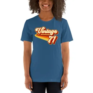 Vintage 1971 Warm Retro Lines SLIM FIT Short-Sleeve Unisex T-Shirt