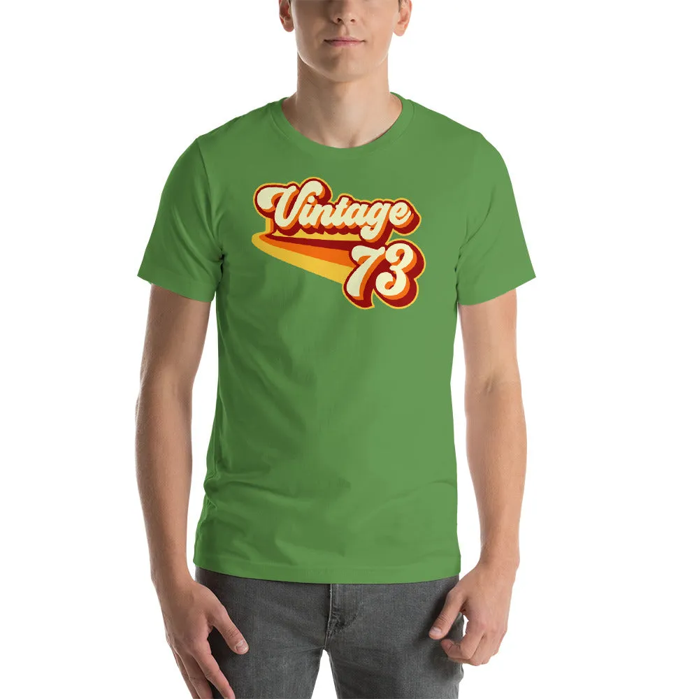 Vintage 1973 Warm Retro Lines SLIM FIT Short-Sleeve Unisex T-Shirt