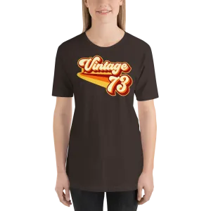 Vintage 1973 Warm Retro Lines SLIM FIT Short-Sleeve Unisex T-Shirt
