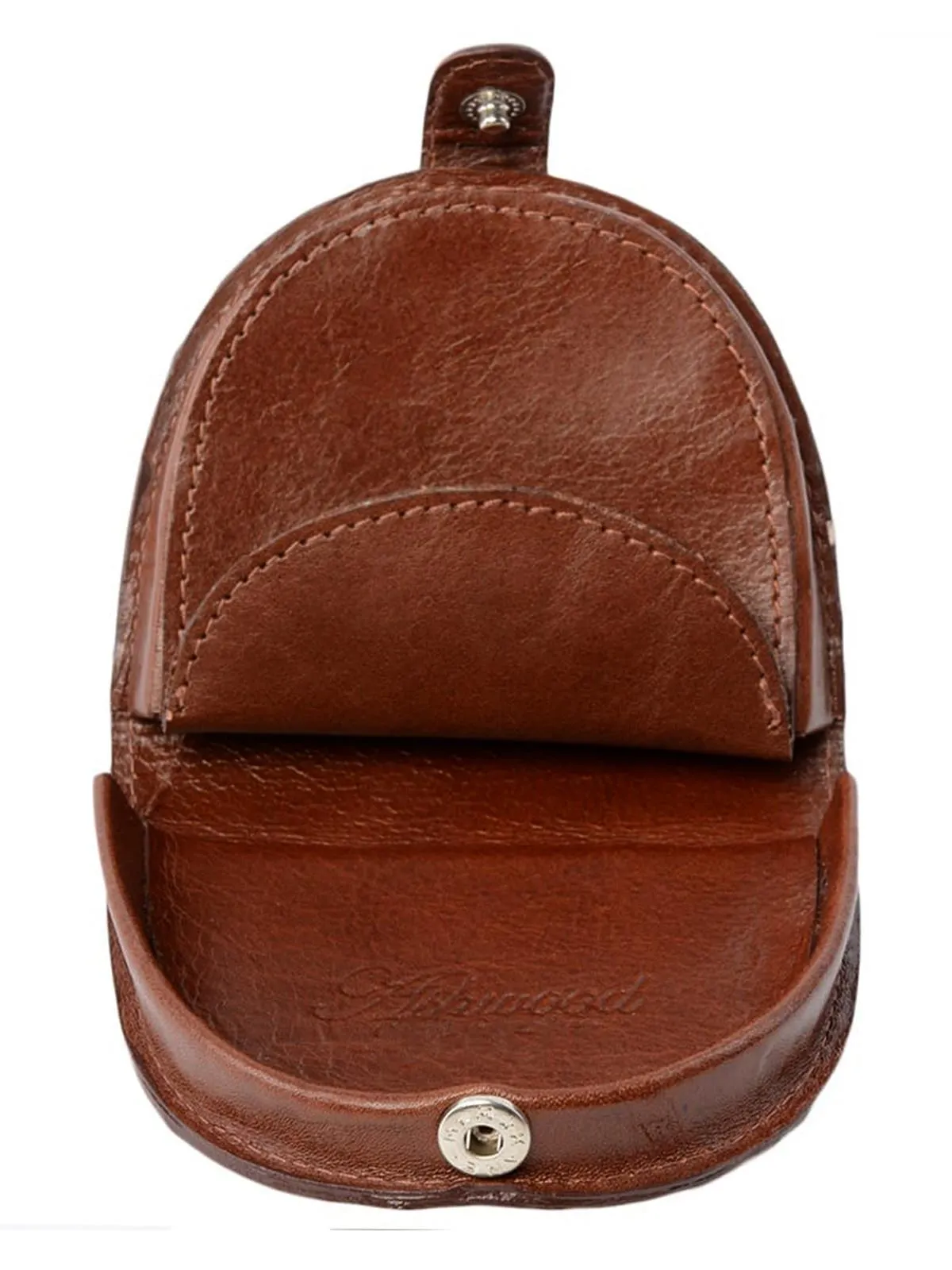 Vintage Style Small Tan Brown Leather Coin Purse