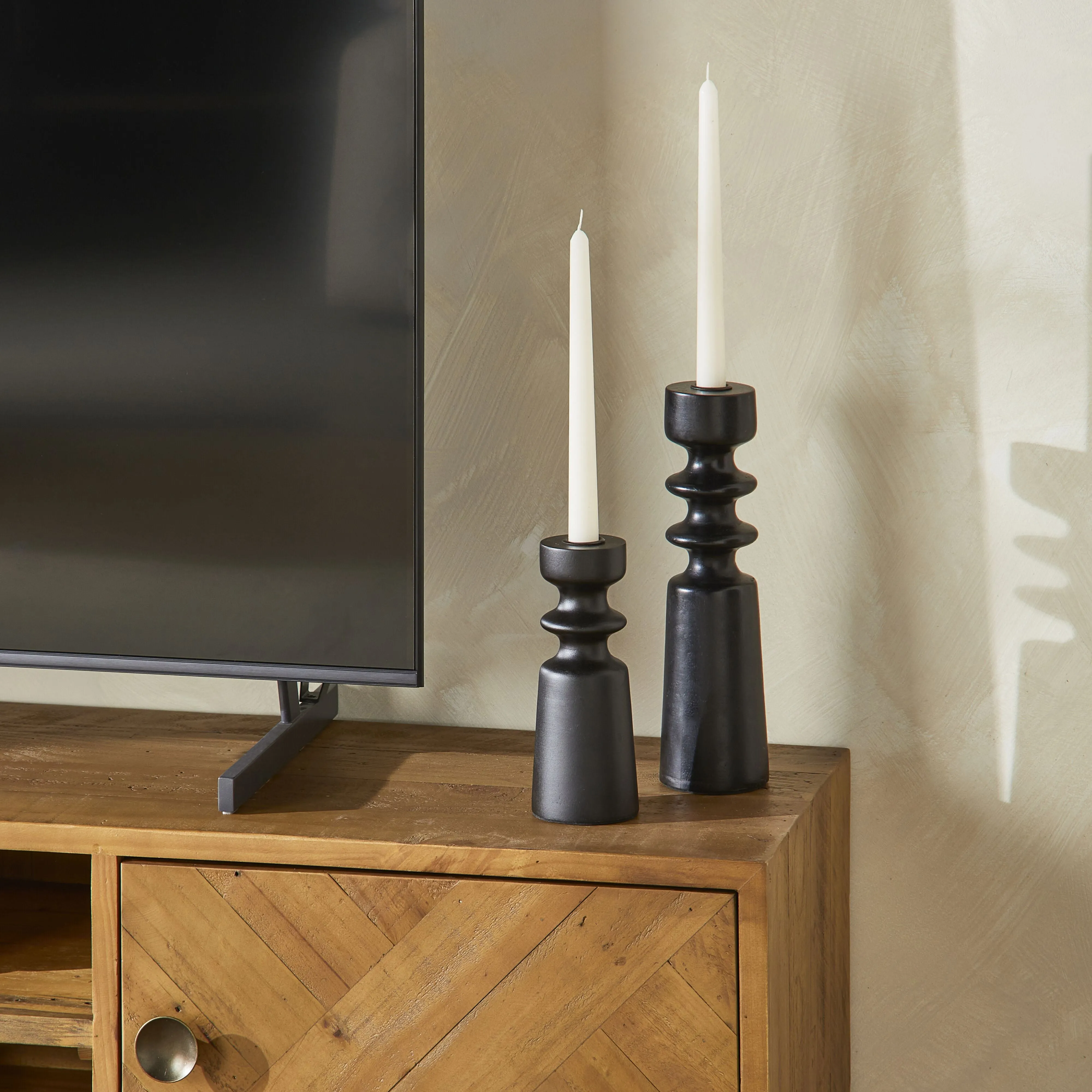 Wanda Black Candleholder Small 20x8x8cm