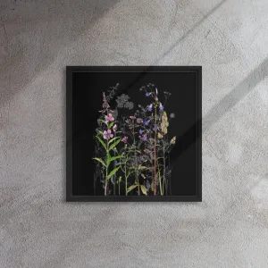 Wildflowers Charming Framed Canvas Print