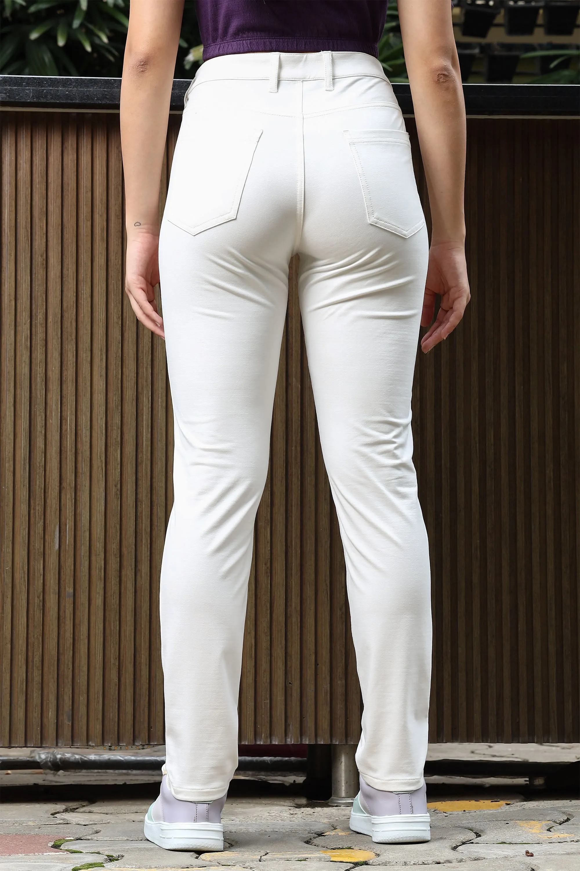 WOMEN REGULAR FIT CASUAL PANT