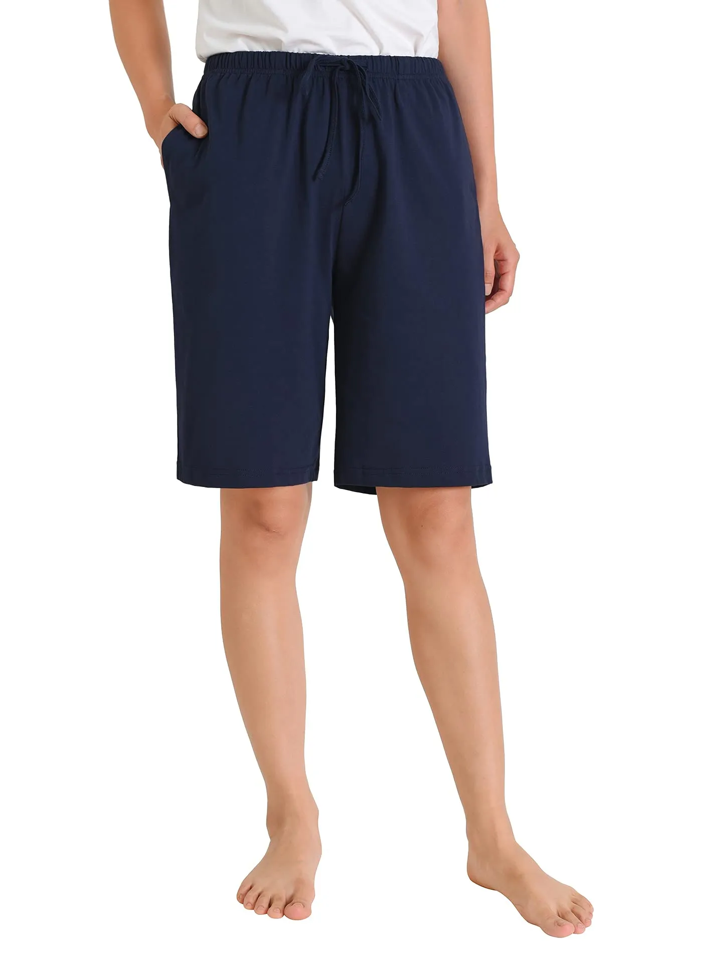 Women's Cotton Pajama Shorts Soft Bermuda Sleep Shorts