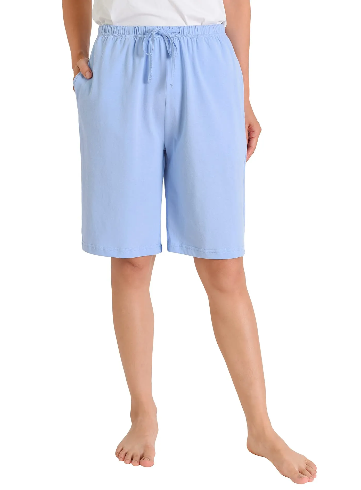 Women's Cotton Pajama Shorts Soft Bermuda Sleep Shorts