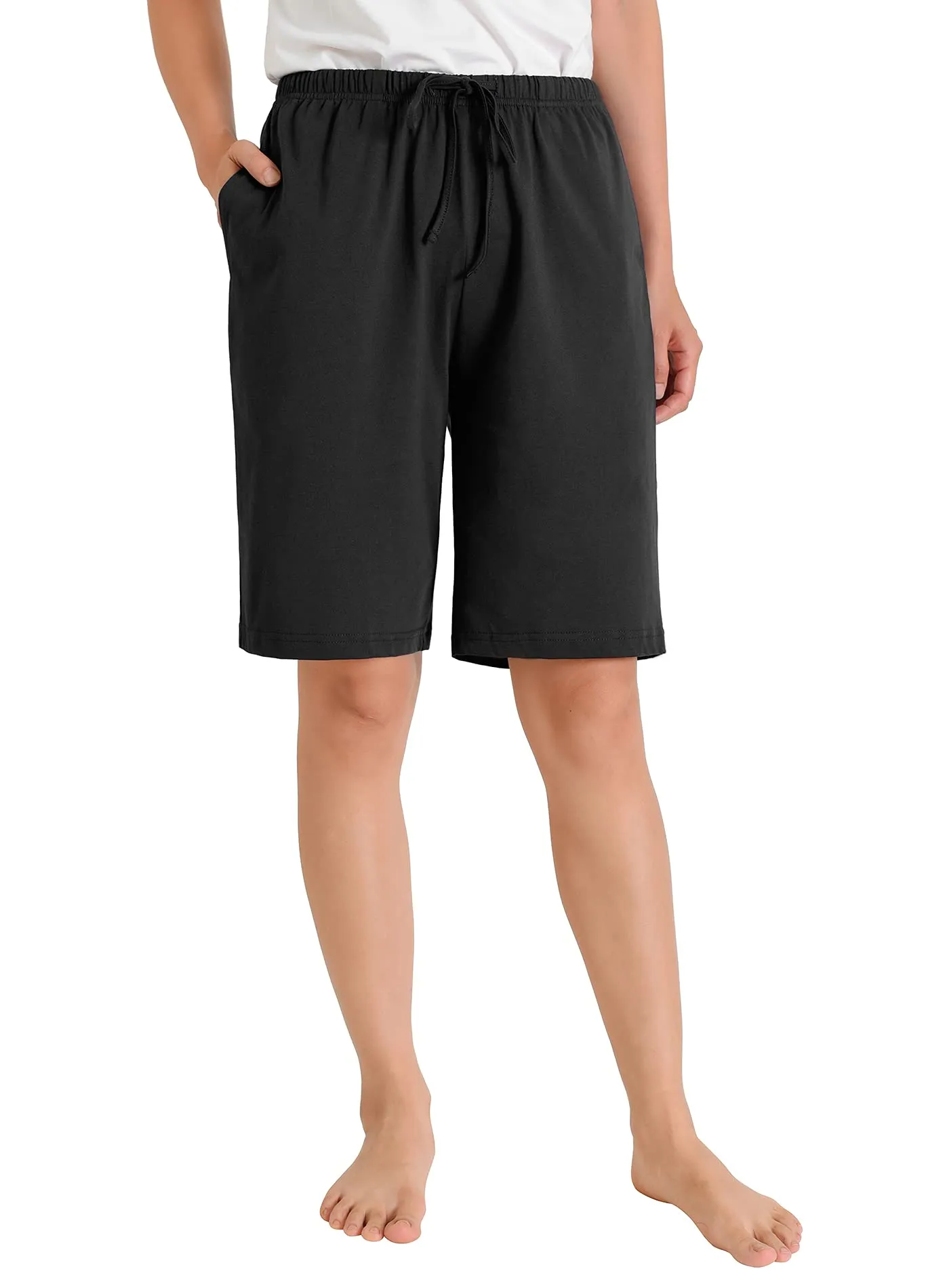Women's Cotton Pajama Shorts Soft Bermuda Sleep Shorts