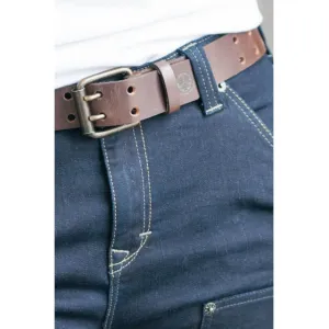 Womens Double Pronged Work Belt - Dark Brown